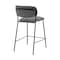 Armen Living Carlo 26" Gray Faux Leather and Black Metal Counter Height Bar Stool LCCOBABLGR26 - alternate 7